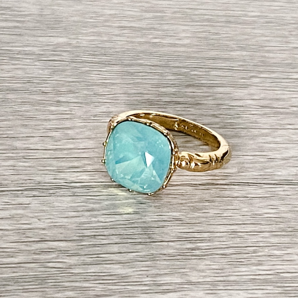 Coach Metallic Cushion Stone Ring